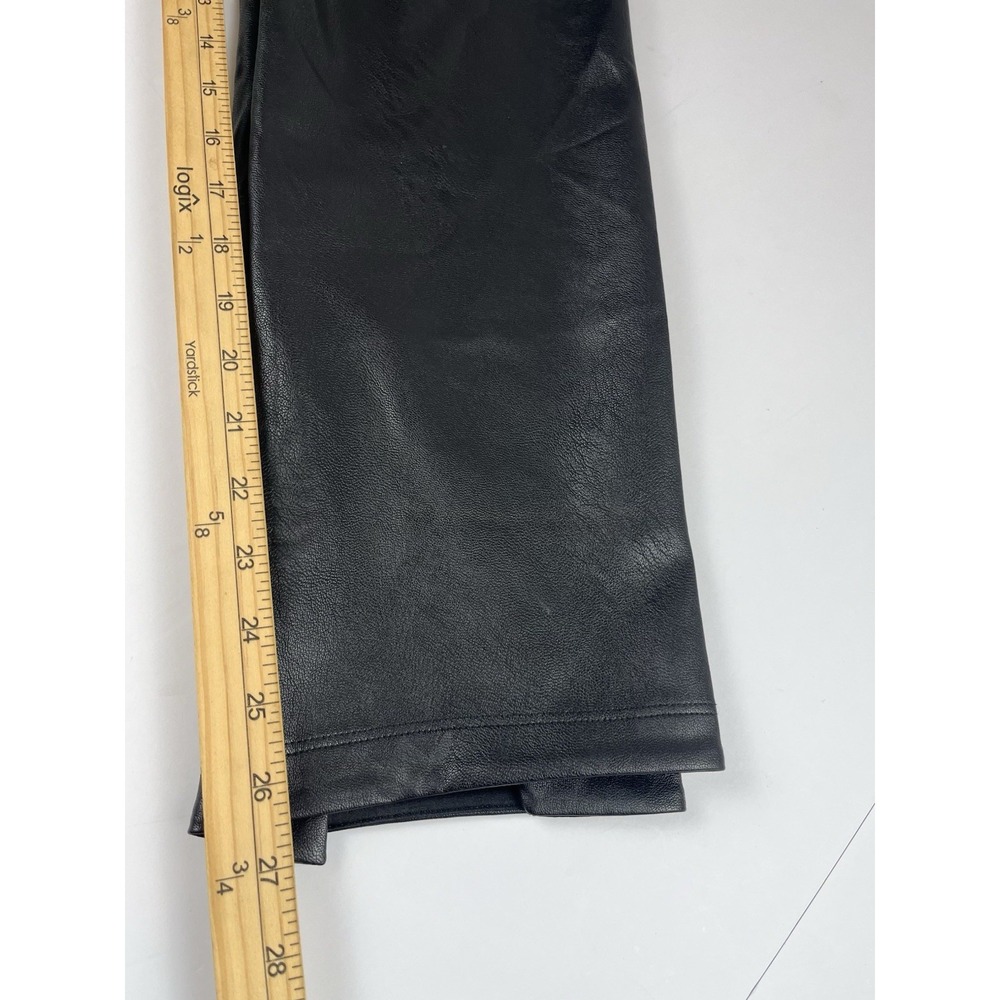 Spanx Faux Leather Bootcut Pants Sz XL Slimming Shaping Stretch Elastic‎ Waist - Picture 5 of 10